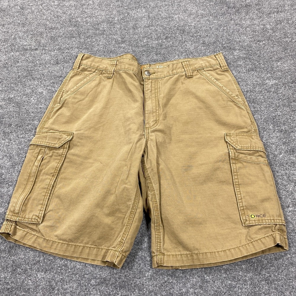 Carhartt Shorts Mens 38 Beige Cargo Relaxed‎ Fit Pockets Workwear